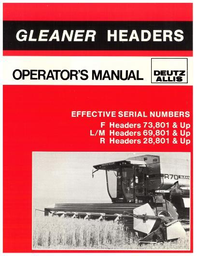 gleaner combine serial numbers